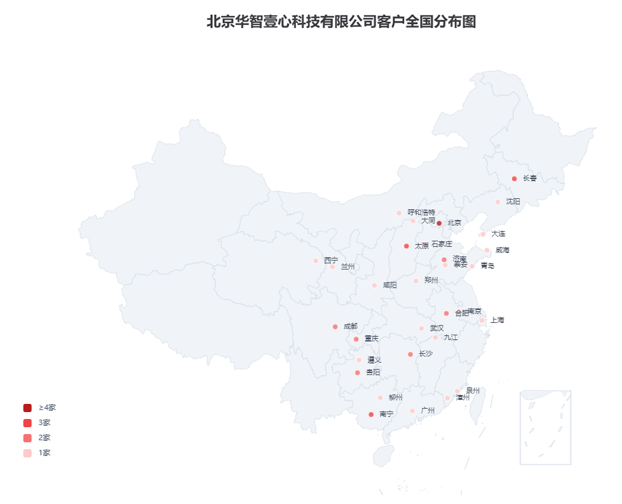 全国客户分布图
